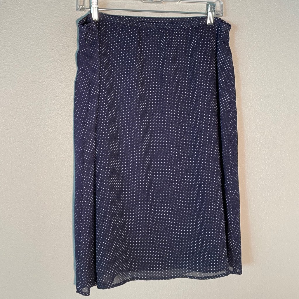 Jaclyn Smith Classic Blue With White Polka Dots Skirt, Size Xl